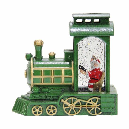 Train Snow Globe Green 11 cm