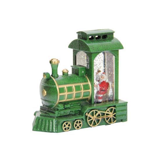 Train Snow Globe Green 11 cm