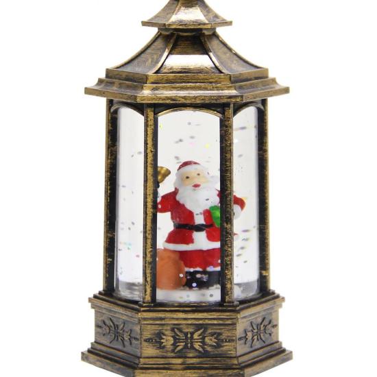 Altıgen Kar Küresi Noel Baba 14 cm