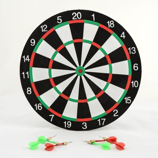 Çift Taraflı 30 Cm Dart Tahtası Ve 4 Adet Ok 6aly716