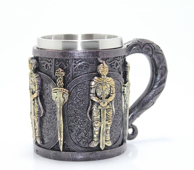 Stainless Steel Knight Mug ALK1015