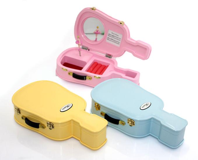 Wind-up Guitar Music Box and Jewelry Box ALK1227