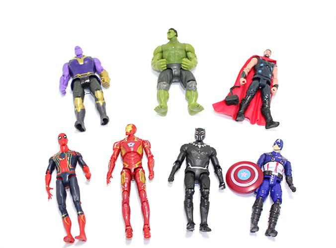 Silicone Super Hero Figure Set of 7 ALK145