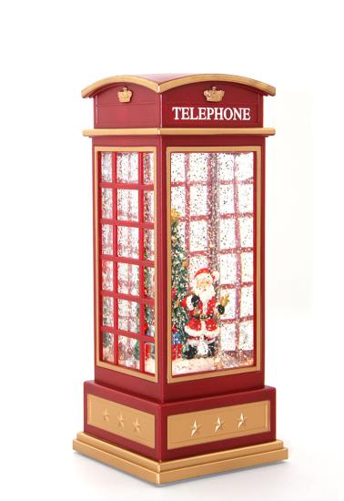 Snow Globe with Telephone Booth and Light and Music Alk1829