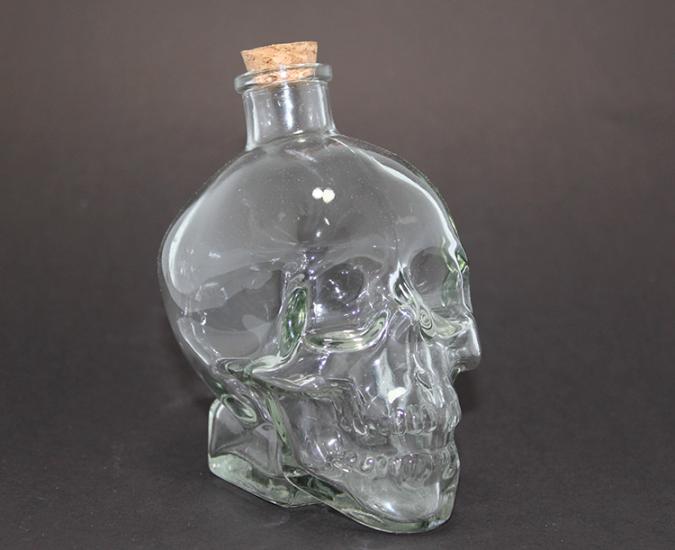 Glass Skull Liquor Bottle 16 Cm Alk2154