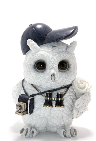 Steampunk Polyester Owl Figure Alk2468