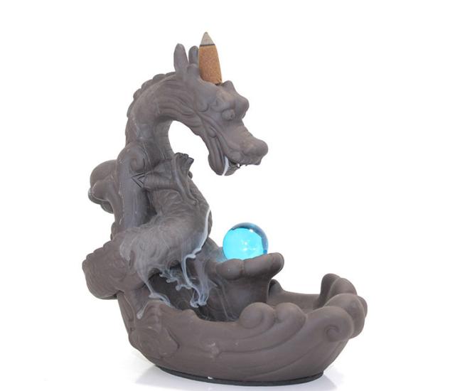 Ceramic Backflow Dragon Incense Burner ALK451