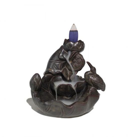 Zen Backflow Incense Burner with Bird ALK454