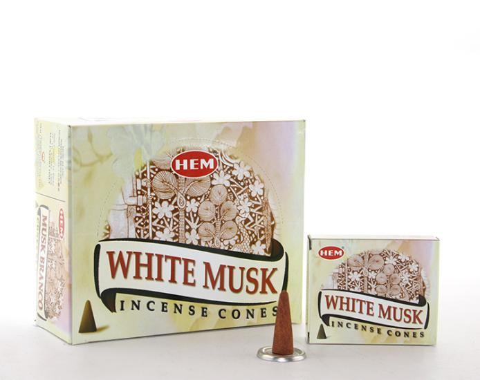 White Musk Flavored Conical Incense