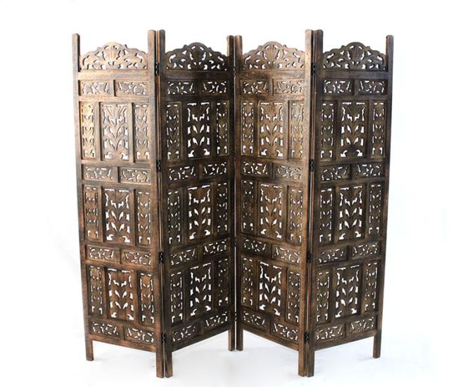 Wooden Antique Hand Carved Folding Screen NO:FA