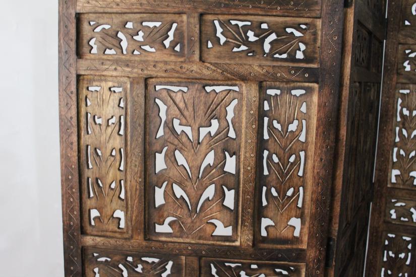 Wooden Antique Hand Carved Folding Screen NO:FA