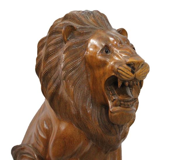 Ahşap Aslan Figürü 50 cm ST00037