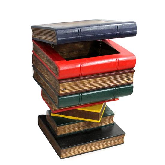 Wooden Book Stool with Storage Box KL233